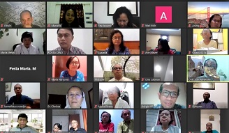 Sebagian petugas P Edwin doa Angelus Sr Clarissa pemberi renungan P Krispinus Moderator--